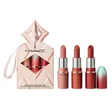 MAC Cosmetics Holiday Wildest Gleams Mini Lusterglass Lip Trio - Набор для губ "Яркие оттенки", 1 шт, оттенок Classics — фото 1