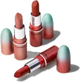 MAC Cosmetics Holiday Wildest Gleams Mini Lusterglass Lip Trio - Набор для губ "Яркие оттенки", 1 шт, оттенок Classics — фото 3