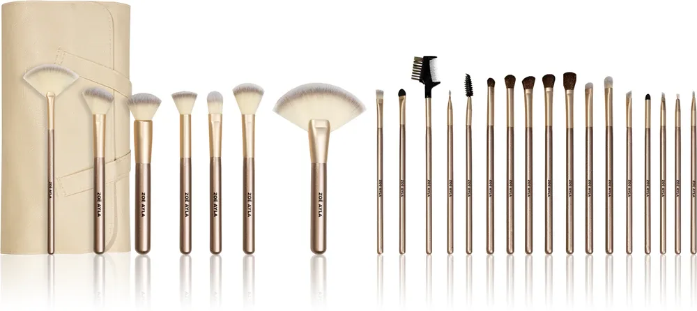 Zoë Ayla Makeup Brush Set 24 Piece - Набор кистей с чехлом, 24 шт