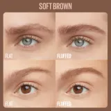 MAYBELLINE NEW YORK Super Fluff Mousse - Гель для бровей, 5 мл, оттенок 255 Soft Brown — фото 3
