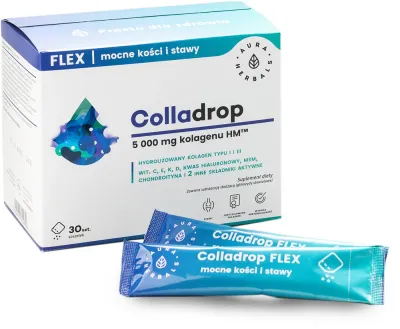 Добавка к пище Aura Herbals Colladrop Flex 5000 mg с морским коллагеном, в саше, 30 шт