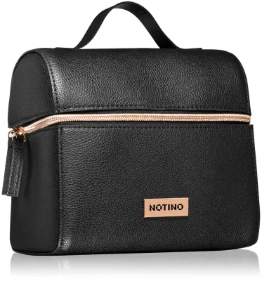 Кейс для косметики Notino Luxe Collection Make-up case чёрный, вместительный, на молнии, 18 × 17 × 12 см размер L размер L