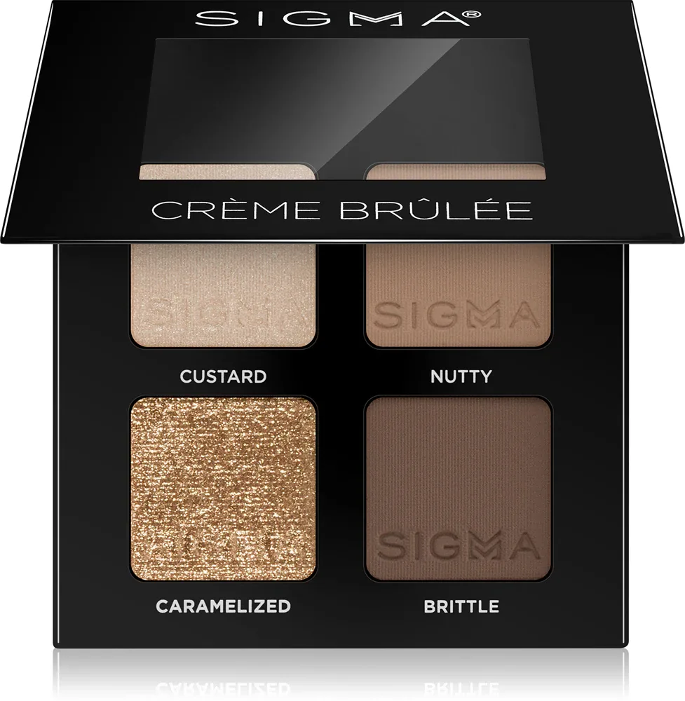 Sigma Beauty Quad - Палетка теней для век: палетка теней для век, 4 г, оттенок Crème Brûlée