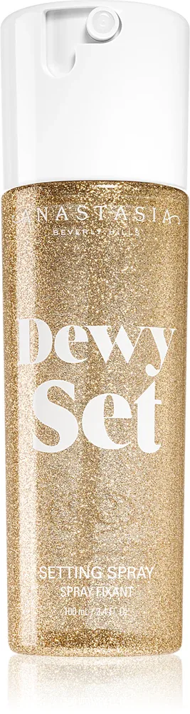 Anastasia Beverly Hills Dewy Set Setting Spray - Рассыпчатый хайлайтер для лица с ароматом Coconut & Vanilla, 100 мл