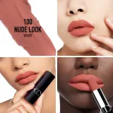 DIOR Rouge Dior The Refill - Помада для губ с долгим действием, 3.5 г, оттенок 100 Nude Look Velvet — фото 2