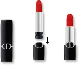 DIOR Rouge Dior The Refill - Помада для губ с долгим действием, 3.5 г, оттенок 100 Nude Look Velvet — фото 3