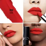 DIOR Rouge Dior The Refill - Помада для губ с долгим действием, 3.5 г, оттенок 999 Velvet — фото 2