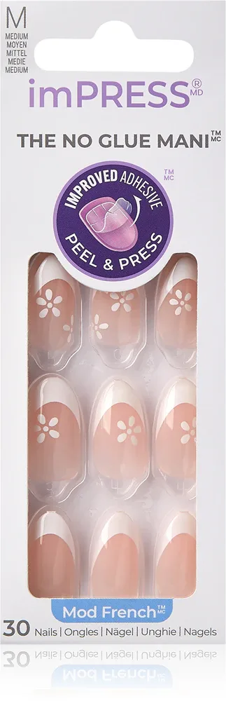 KISS imPRESS The No Glue Mani - Самоклеящиеся искусственные ногти, 30 шт