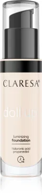 Claresa Doll Up! - Тональная основа для естественного сияния, 34 г