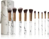 Zoë Ayla Makeup Brush Set Marble 10 Piece - Набор кистей с чехлом, 10 шт — фото 1