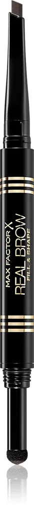 Max Factor Real Brow Fill & Shape - Карандаши для бровей, 0.6 г, оттенок 04 Deep Brown