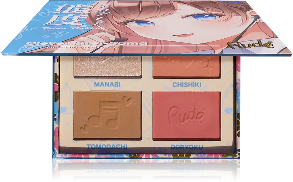 Rude Cosmetics Manga Face Palette - Палетка многофункциональная для лица, 11.2 г, оттенок Clever Kirei-Sama
