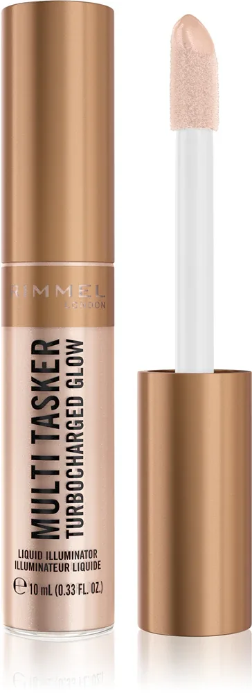 Rimmel Multi-Tasker Turbocharged Glow - Жидкий хайлайтер для лица, 10 мл, оттенок 004 Chelsea Glow