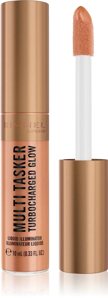 Rimmel Multi-Tasker Turbocharged Glow - Жидкий хайлайтер для лица, 10 мл, оттенок 007 Spilling the Tea