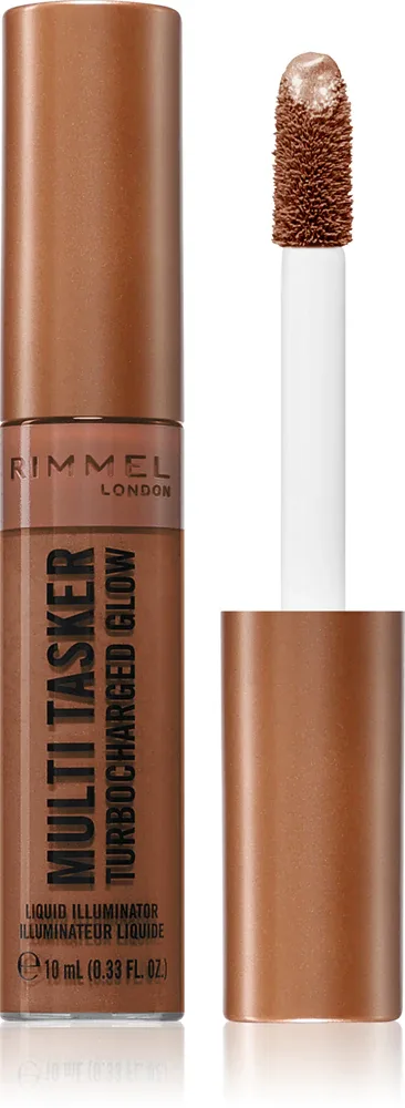 Rimmel Multi-Tasker Turbocharged Glow - Жидкий хайлайтер для лица, 10 мл, оттенок 009 Bougie Girl