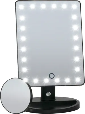 Зеркало косметическое RIO Led Touch Dimmable Comestic Mirror с подсветкой, сенсорное, увеличение до 10х, 1 шт