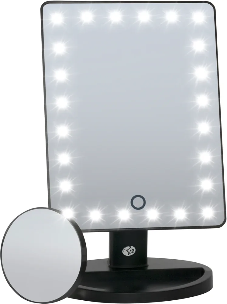 Зеркало косметическое RIO Led Touch Dimmable Comestic Mirror с подсветкой, сенсорное, увеличение до 10х, 1 шт