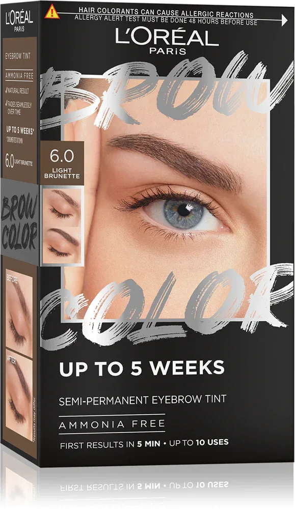 L’Oreal Paris Brow Color - Краска для бровей, 1 шт, оттенок 6.0 Light Brunette