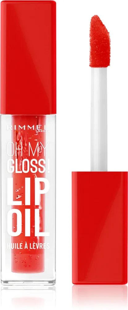 Rimmel Oh My Gloss! Lip Oil - Блеск для губ с увлажняющим действием, 4.5 мл, оттенок 004 Vivid Red