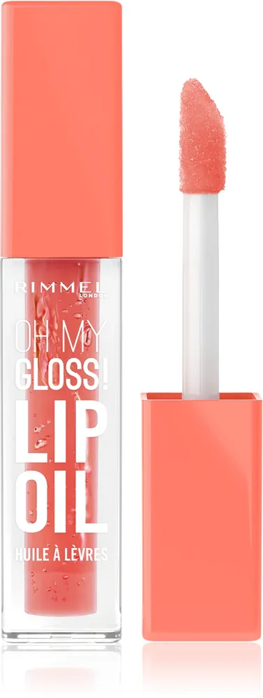Rimmel Oh My Gloss! Lip Oil - Блеск для губ с увлажняющим действием, 4.5 мл, оттенок 002 Peachy Coral