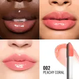 Rimmel Oh My Gloss! Lip Oil - Блеск для губ с увлажняющим действием, 4.5 мл, оттенок 002 Peachy Coral — фото 3