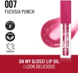 Rimmel Oh My Gloss! Lip Oil - Блеск для губ с увлажняющим действием, 4.5 мл, оттенок 007 Fuschia Punch — фото 3