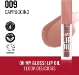 Rimmel Oh My Gloss! Lip Oil - Блеск для губ с увлажняющим действием, 4.5 мл, оттенок 009 Cappuccino — фото 4