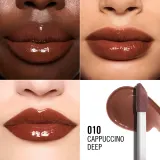 Rimmel Oh My Gloss! Lip Oil - Блеск для губ с увлажняющим действием, 4.5 мл, оттенок 010 Cappuccino Deep — фото 4