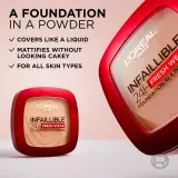 L’Oreal Paris Infaillible Fresh Wear 24h - Тональный крем в порошке, 9 г, оттенок 20 Ivory — фото 3