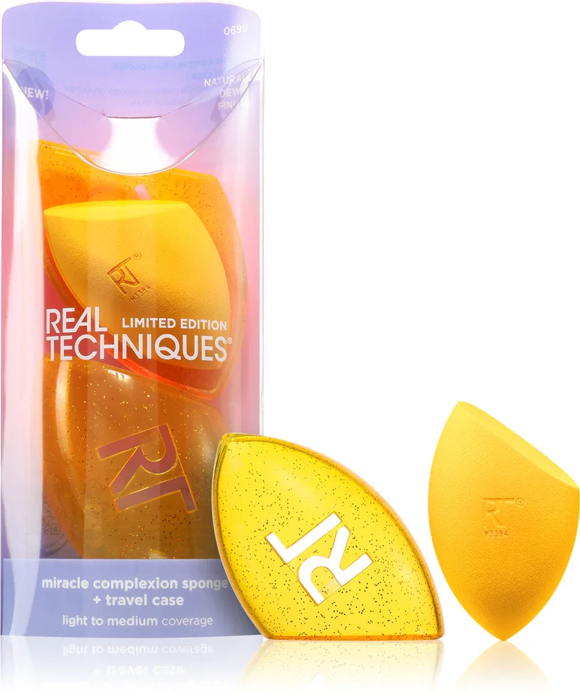 Real Techniques Miracle Complexion Sponge & Case - Кисть для макияжа, 2 шт