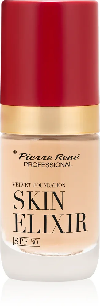 Pierre Rene Skin Elixir - Аксамитный тональный фонд SPF 30, 25 мл, оттенок no. 01 Ivory Nude