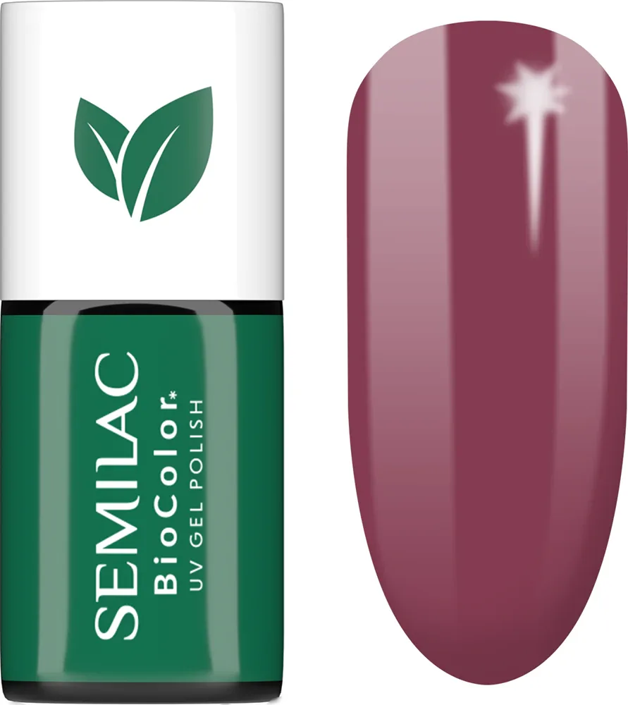 Semilac UV Hybrid BioColor - Гибридный лак для ногтей с использованием УФ, 7 мл, оттенок 718 Natural Cyclamen