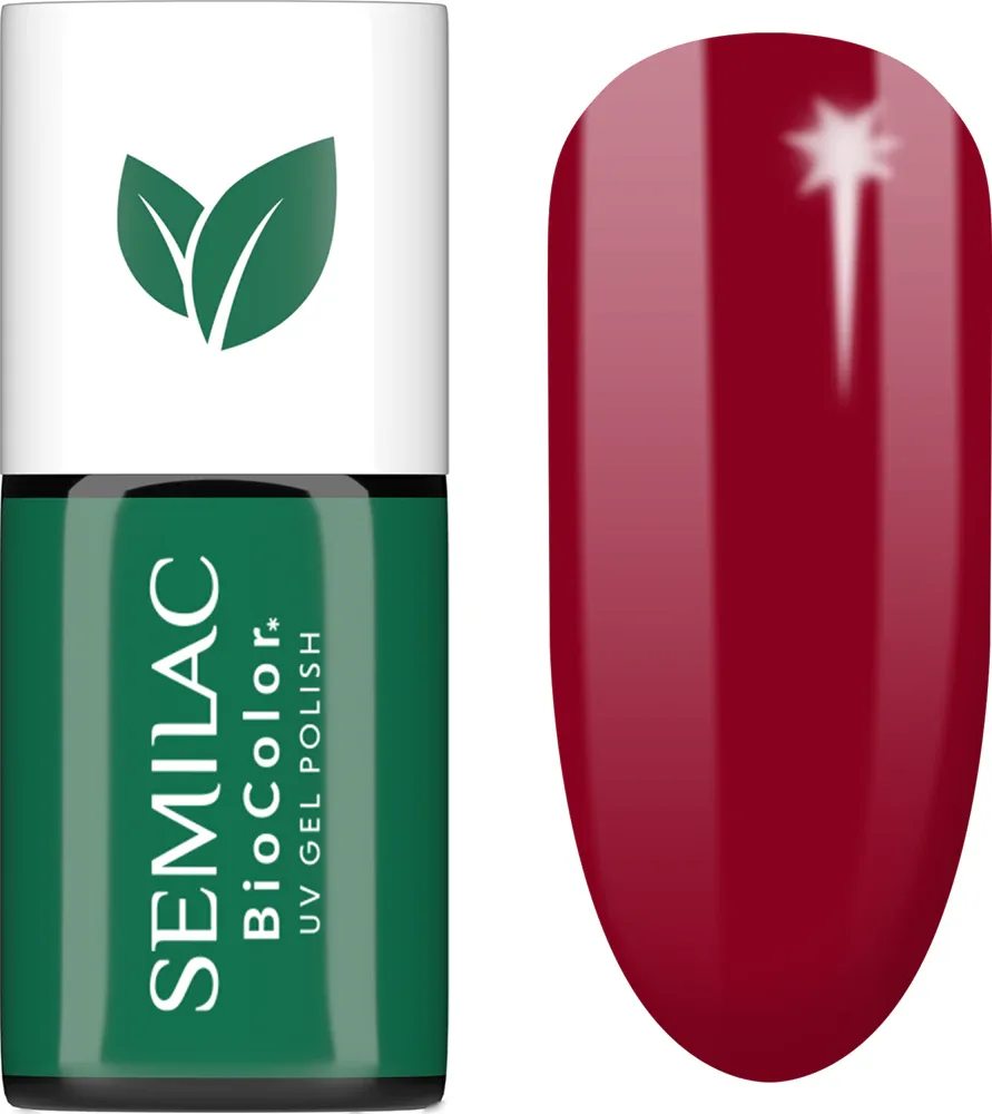 Semilac UV Hybrid BioColor - Гибридный лак для ногтей с использованием УФ, 7 мл, оттенок 729 Dark Cherry