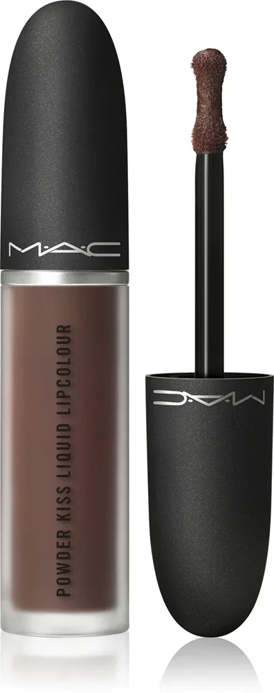 MAC Cosmetics Powder Kiss Liquid Lipcolour - Матовая жидкая помада, 5 мл, оттенок Chestnut