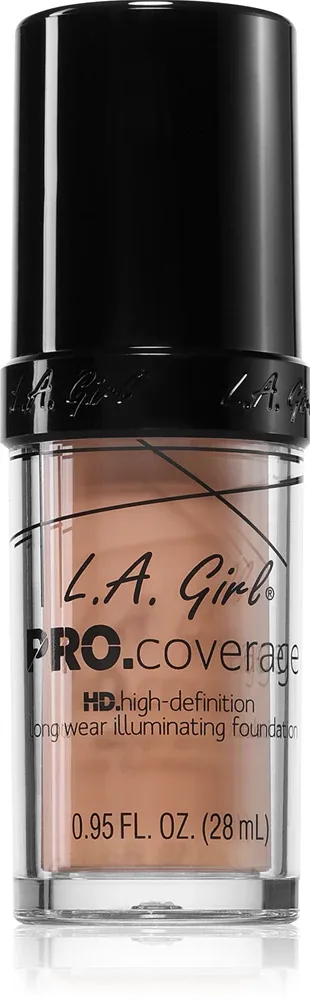 L.A. Girl Cosmetics PRO. Coverage - Светлый тональный флюид, 28 мл, оттенок Porcelain