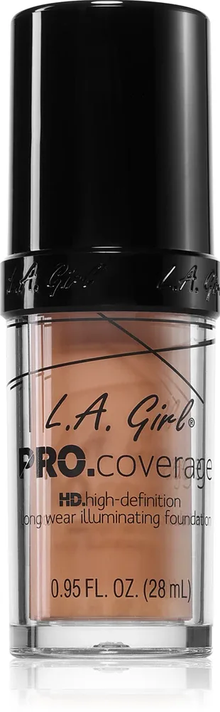 L.A. Girl Cosmetics PRO. Coverage - Светлый тональный флюид, 28 мл, оттенок Nude Beige