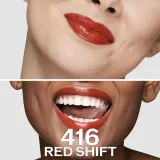 Shiseido Makeup Technosatin gel lipstick - Бархатная помада, 4 г, оттенок 416 Red Shift — фото 3