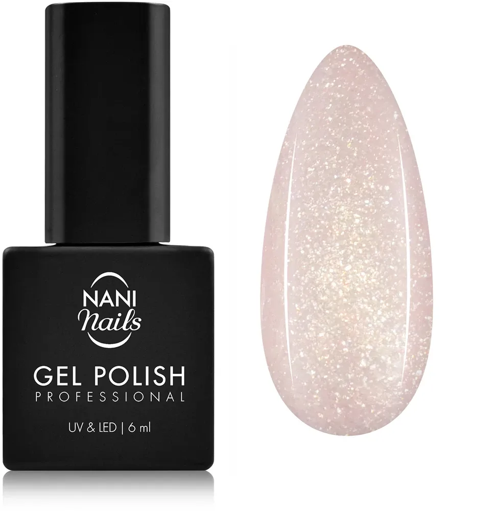 Гель-лак для ногтей NaniNails NANI Professional белый, с лампой UV/LED, стойкий, 6 мл, оттенок Amber Gleam
