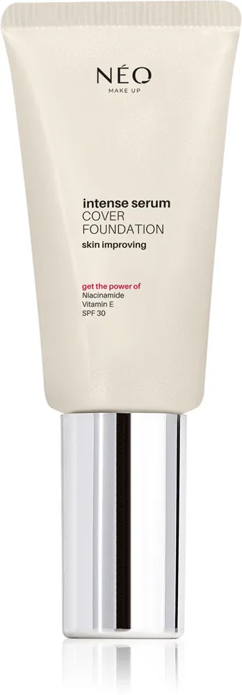 NEO MAKE UP Intense Serum Cover Foundation - Тональная основа с SPF 30 для естественного вида, 30 мл, оттенок 04 Sand