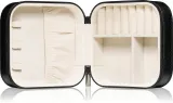 Шкатулка для украшений Notino Classy Collection Jewellery box чёрная, с отделениями, на молнии, 10,3 × 5,5 × 10,3 см Black — фото 3