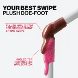 Smashbox Halo Plump + Glow Lip Gloss - Увлажняющий блеск для губ, оптически увеличивающий объем, 4.6 мл, оттенок Beam — фото 6