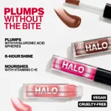 Smashbox Halo Plump + Glow Lip Gloss - Увлажняющий блеск для губ, оптически увеличивающий объем, 4.6 мл, оттенок Gula Glow — фото 6