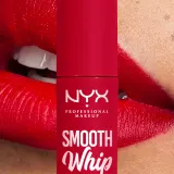 NYX Professional Makeup Smooth Whip Matte Lip Cream - Бархатная помадка с эффектом разглаживания, 4 мл, оттенок 13 Cherry Creme — фото 5