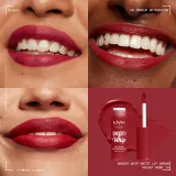 NYX Professional Makeup Smooth Whip Matte Lip Cream - Бархатная помадка с эффектом разглаживания, 4 мл, оттенок 14 Velvet Robe — фото 3