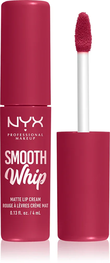 NYX Professional Makeup Smooth Whip Matte Lip Cream - Бархатная помадка с эффектом разглаживания, 4 мл, оттенок 08 Fuzzy Slippers