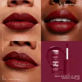 NYX Professional Makeup Smooth Whip Matte Lip Cream - Бархатная помадка с эффектом разглаживания, 4 мл, оттенок 15 Chocolate Mousse — фото 3