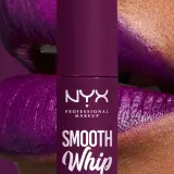 NYX Professional Makeup Smooth Whip Matte Lip Cream - Бархатная помадка с эффектом разглаживания, 4 мл, оттенок 11 Berry Bed Sheers — фото 5
