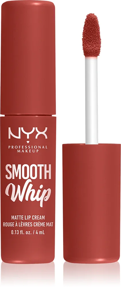 NYX Professional Makeup Smooth Whip Matte Lip Cream - Бархатная помадка с эффектом разглаживания, 4 мл, оттенок 03 Latte Foam