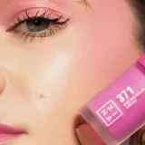 3INA The No-Rules Cream - Многофункциональный косметический продукт для макияжа глаз, губ и лица, 8 мл, оттенок 371 - Electric hot pink — фото 2