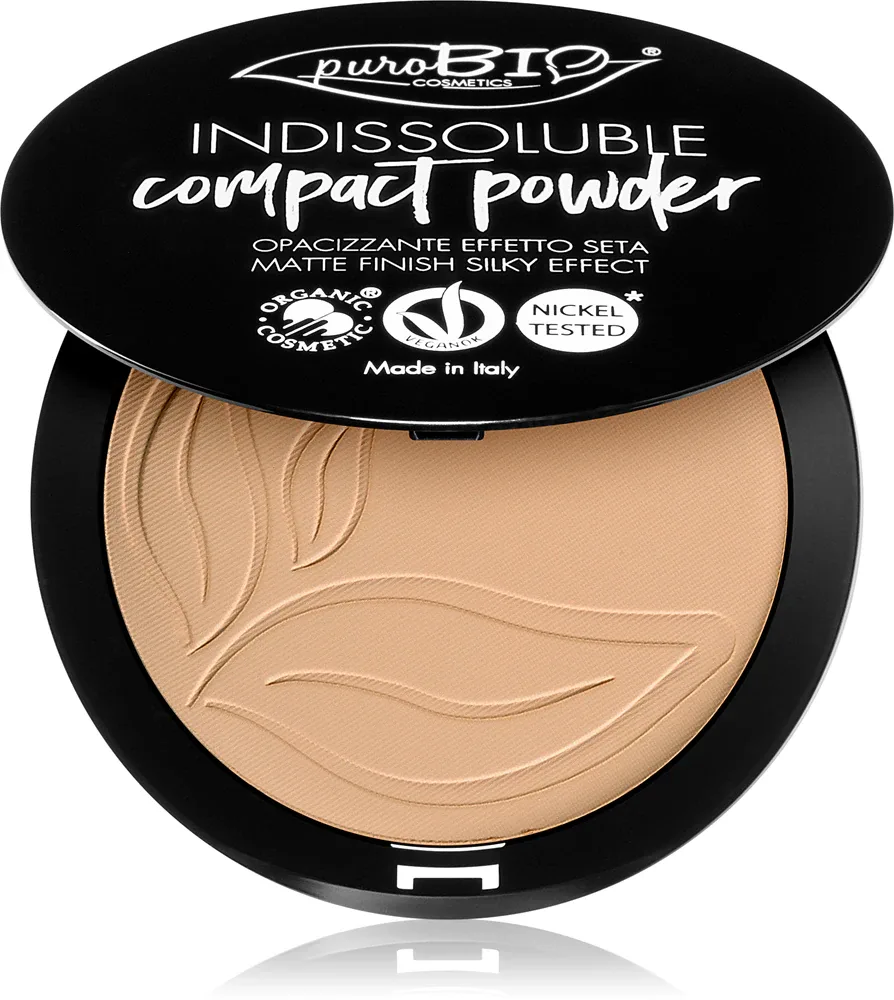 puroBIO Cosmetics Indissouble - Пудра в компакте с матовым покрытием, 9 г, оттенок 03